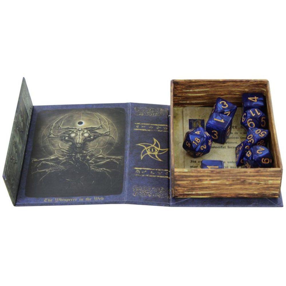 Astral Elder Sign Dice - Blue Polyhedral Set